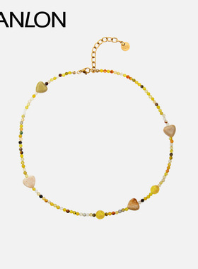 自然论雏菊项链黄玛瑙