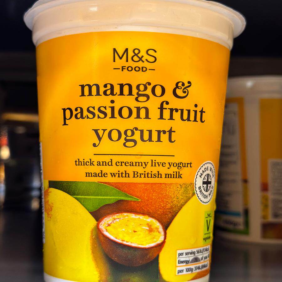 代购正品 英国进口 M&S/玛莎食品芒果热情果乳酪/酸奶 450克