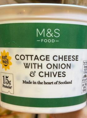 代购正品 英国进口 M&S/玛莎洋葱香葱味茅屋芝士 COTTAGE CHEESE