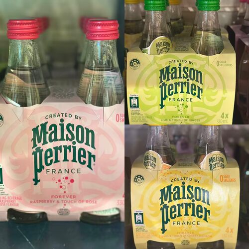 代购法国Maison Perrier有气矿泉水红桑子玫瑰/柑橘樱花/生姜味