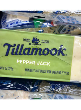 代购美国进口 TILLAMOOK辣椒杰克芝士砖 227克