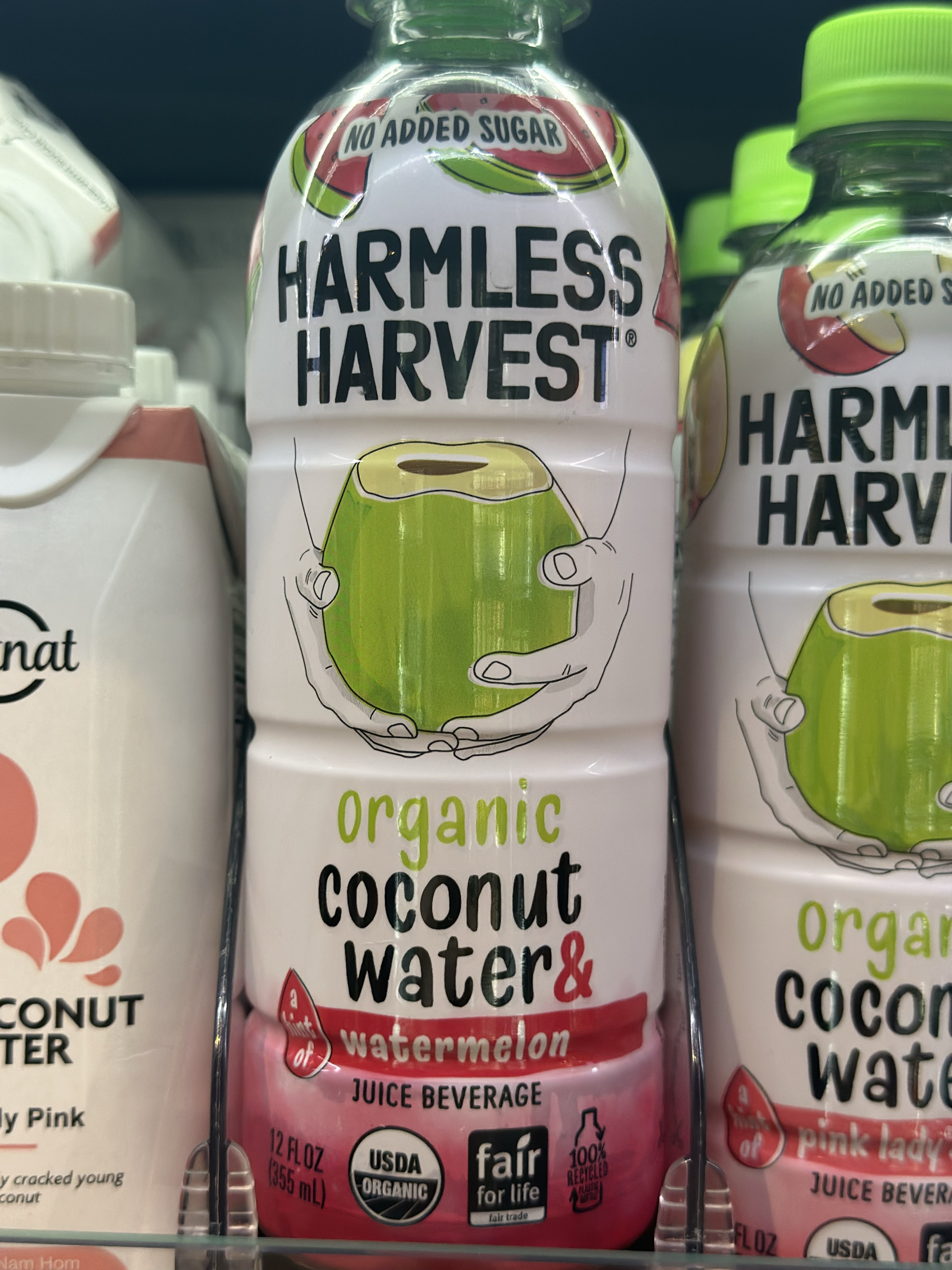 代购进口正品 HARMLESS HARVEST有机椰子水和西瓜汁饮品 355毫升