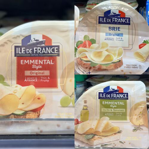 代购 法国进口 ILE DE FRANCE艾曼塔/比尔天然芝士片/香草番茄味