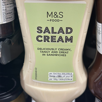 代购英国进口 M&S/玛莎食品沙拉酱/沙律酱 Salad Cream 440克