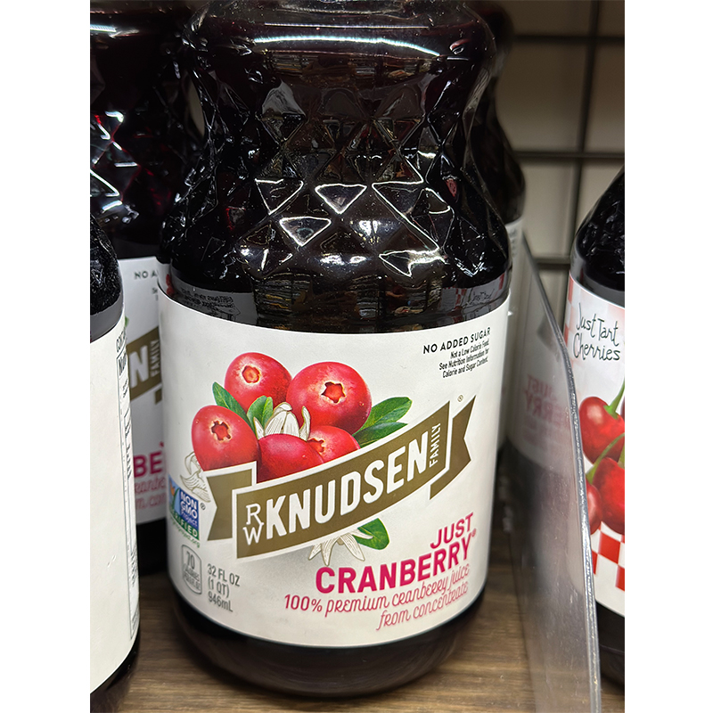 代购正品 美国进口 JUST蔓越莓汁 浓缩还原 玻璃瓶装 946ml