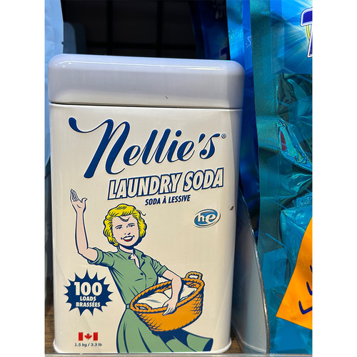 代购正品 加拿大进口 NELLIE'S天然苏打洗衣粉 罐装 1.5公斤