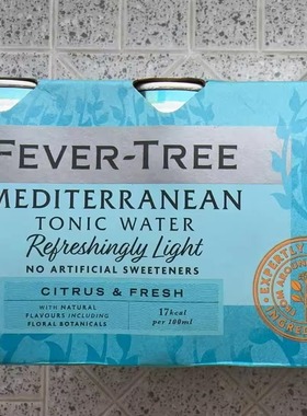 代购英国进口 FEVER TREE/热树轻怡地中海式印度汤力水150ML*8罐