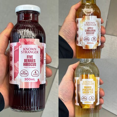 代购澳大利亚进口Known Stranger0蔗糖五霉汁冷泡水果茶300ml/3瓶
