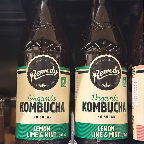 新西兰进口 REMEDY有机无糖红茶菌康普茶Kombucha 青柠薄荷味 3瓶