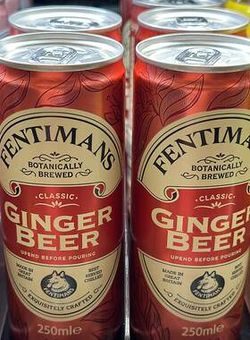 代购正品 英国进口 FENTIMANS姜啤/姜味啤酒 250毫升*6罐