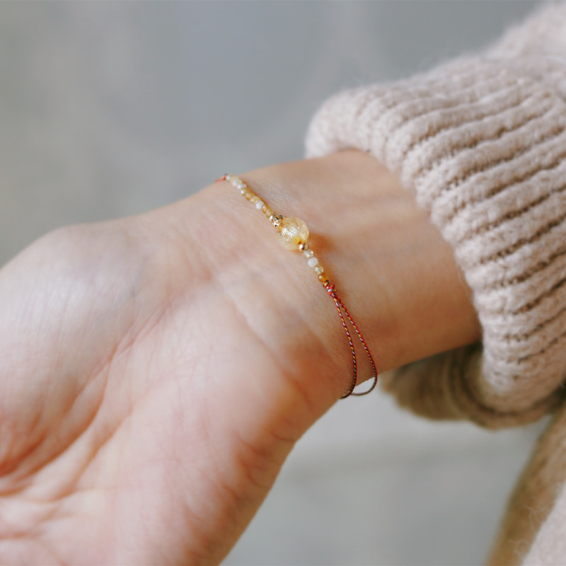 岸原创小金发晶粉草莓晶紫水晶蓝天河石日韩细闪珠文艺女编织手绳,饰品/流行首饰/时尚饰品新,手链,淘宝优惠券,粉丝福利购,淘宝优惠卷