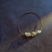 仲夏至原创蓝光灰月光不规则巨细五色爱情文艺气质迷你女手绳编织