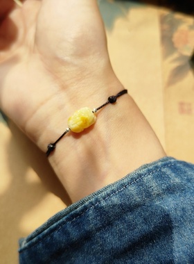 天然蜜蜡手工精雕手绳