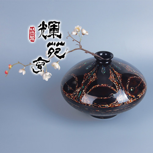 天然大漆脱胎花瓶辉苑亨艺术收藏