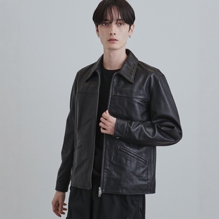 日本代购 tk.TAKEO KIKUCHI 拉链运动羊皮夹克 170-55603