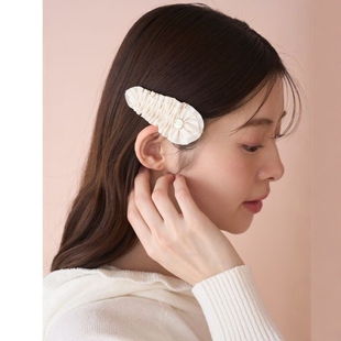 东京胖黄瓜日本代购  SNIDEL HOME 缎面荷叶边发夹 SHGG261217