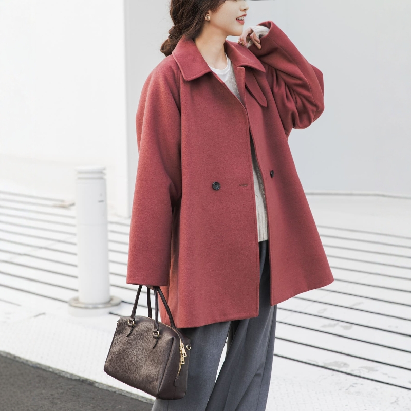 日本代购 DOORS 女款 中长款毛呢大衣 DRA7-27A103