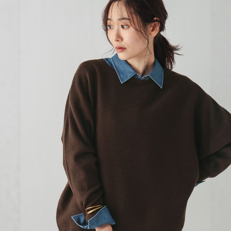 【VIP限时7折】GLOBAL WORK 女款 泡泡袖套头针织衫 595406