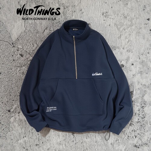 26秋冬 WILD THINGS x FREAK'S STORE 刺绣半拉链卫衣 男款 0034