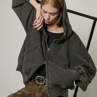 日本代购 Alfred Alex 双拉链抓绒连帽卫衣 AApa750