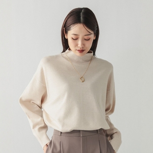 GLOBAL 日本代购 WORK 女款 581165 高领针织衫 VIP限时7折