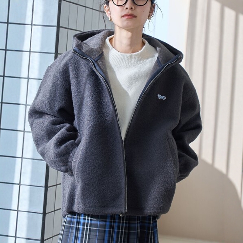 日本代购 PENNEYS / coen 女款 毛呢连帽夹克 00023