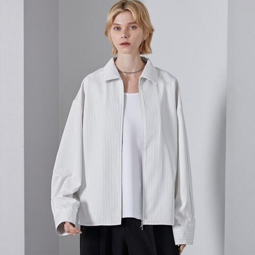 日本代购 EMMA CLOTHES / Loose 拉链宽松长袖衬衫 LOsh1674