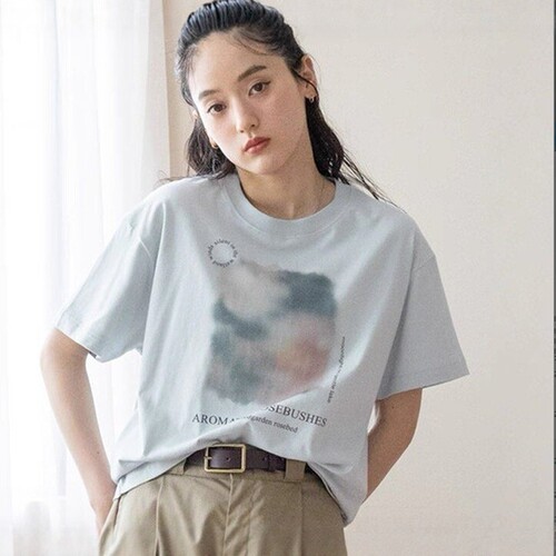 东京胖黄瓜日本代购 RAGEBLUE 花卉印花短袖T恤 669544