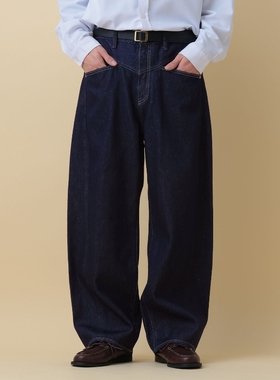 东京胖黄瓜日本代购 RAGEBLUE 12oz宽松阔腿牛仔裤 635248