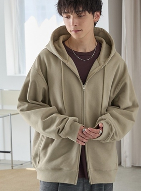 东京胖黄瓜日本代购 MONO-MART 基础款拉链连帽卫衣 pa612