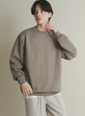 东京胖黄瓜日本代购 SENSE OF PLACE 仿麂皮套头卫衣 AAA7-11C102