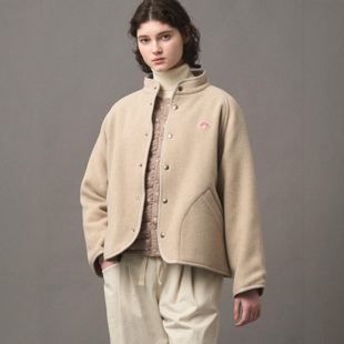 25秋冬 日产 DANTON 插肩袖羊毛按钮外套 女款 DT-A0714