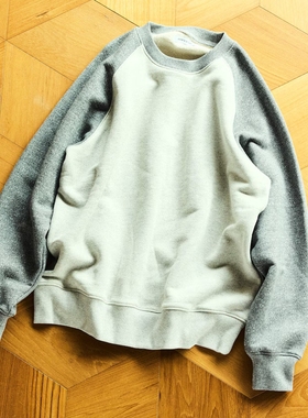 【限时7折】FREAK'S STORE 复古插肩袖宽松圆领卫衣 男款 3136