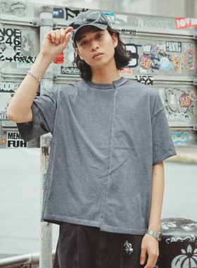 东京胖黄瓜日本代购 RAGEBLUE 拼接短袖T恤 749680