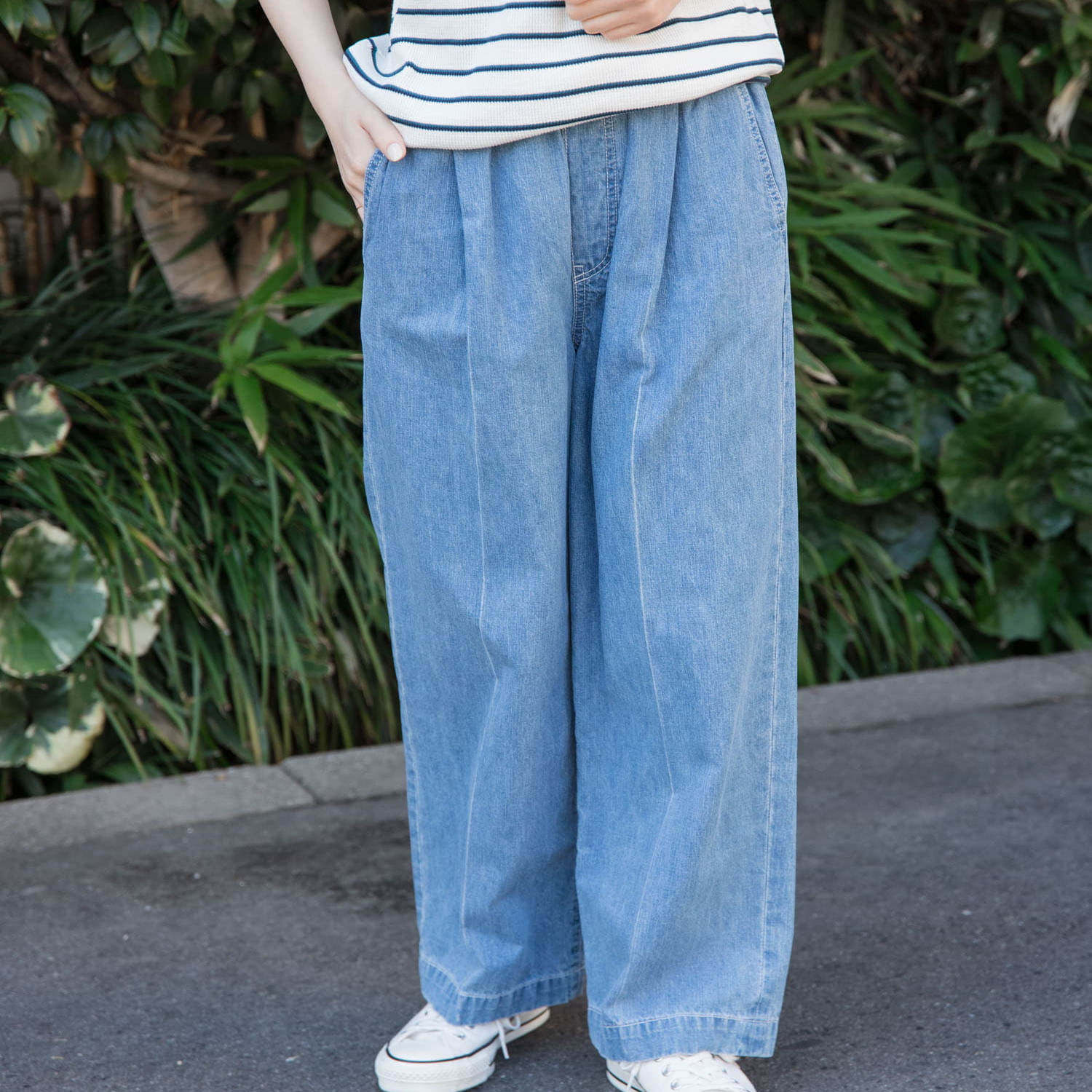 FORK&SPOON女款棉麻牛仔裤