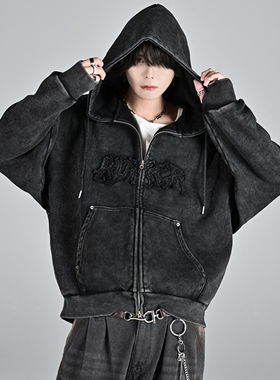 东京胖黄瓜日本代购 ADRER 重磅复古双拉链连帽卫衣 ADRpa687