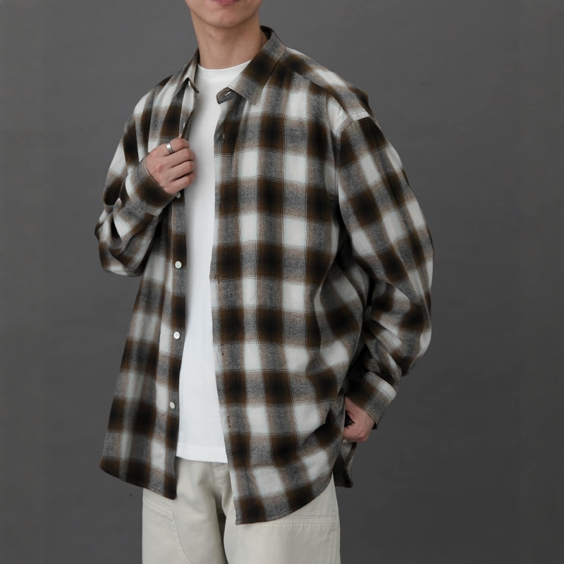 【VIP限时6折】FORK&SPOON 法兰绒格纹长袖衬衫 DFA7-13V079