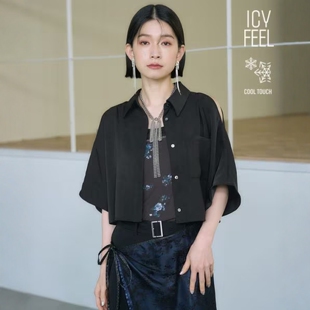 26春夏 HARE 接触冷感露肩短款衬衫 女款 646515