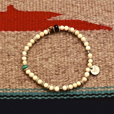 amp japan / Round River stone Bracelet 天然石手链 13AHK-152