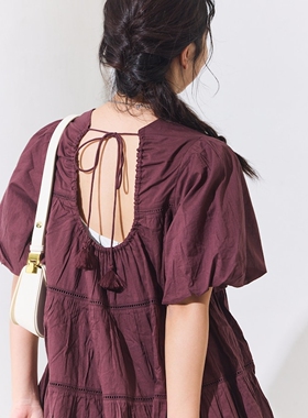 26春夏 FREAK'S STORE 印度薄纱露背层叠迷你连衣裙 3375