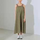 格纹吊带连衣裙 东京胖黄瓜日本代购 0908 BEAMS MING