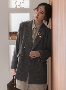 东京胖黄瓜日本代购  F by ROSSO 人字纹粗呢夹克  RAA7-27Y707