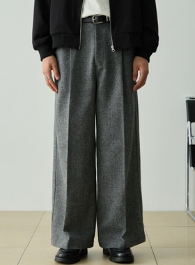 日本代购 EMMA CLOTHES 科技粗花呢休闲裤 EMpt1646