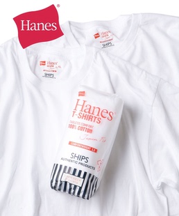 Hanes x SHIPS: 別注 NEW Japan Fit 打底衫T恤 23新标 0172