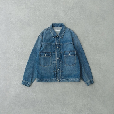 【6折】URBANRESEARCH / 13.5oz日本冈山面料水洗牛仔夹克 17B012