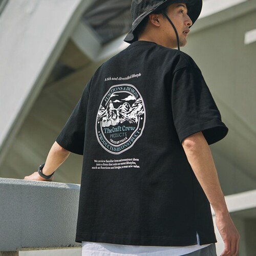 日本代购 THE CRAFT CREW PRODUCTS 抗菌/防臭印花T恤 CCPsc845