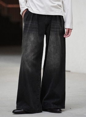 东京胖黄瓜日本代购 WYM LIDNM 宽松阔腿牛仔裤 WYpt1563