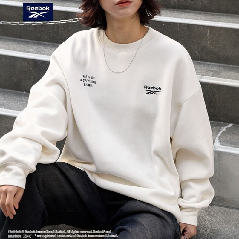 东京胖黄瓜日本代购 Reebok 刺绣套头卫衣 ls640