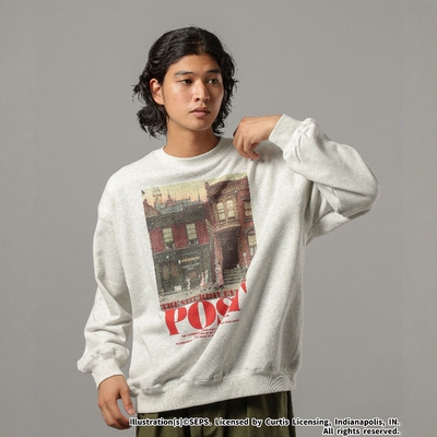 日本代购 THE SATURDAY EVENING POST 印花套头卫衣 594242