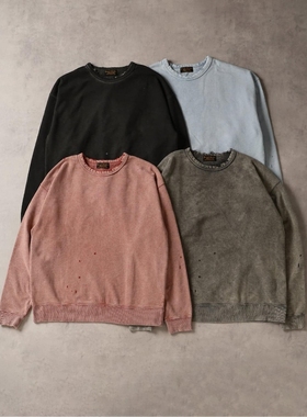 东京胖黄瓜日本代购 J.S.Homestead 日本制 做旧套头卫衣 6052